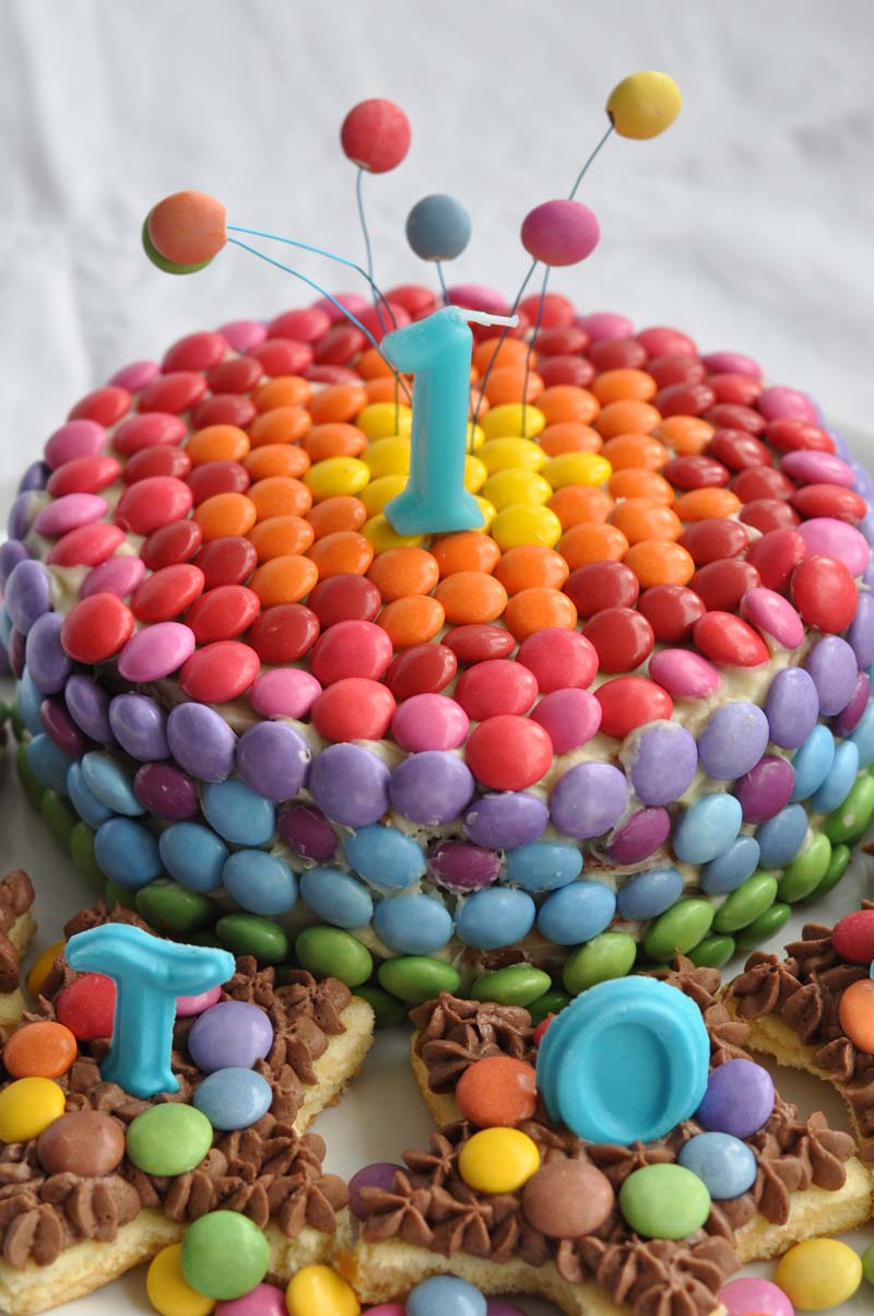 Die Kleine Bunte Smarties Happy Birthday Torte Sandra S Backfabrik