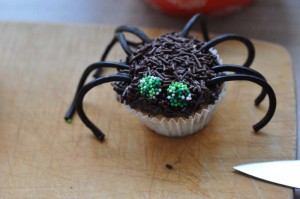 Schaurige Spinnen & Fliegen Muffins